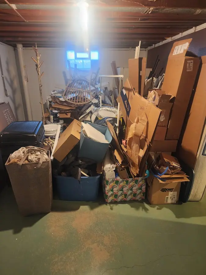 Roll-off dumpster container at job site for 20 Yard Dumpster Rental in Jenner